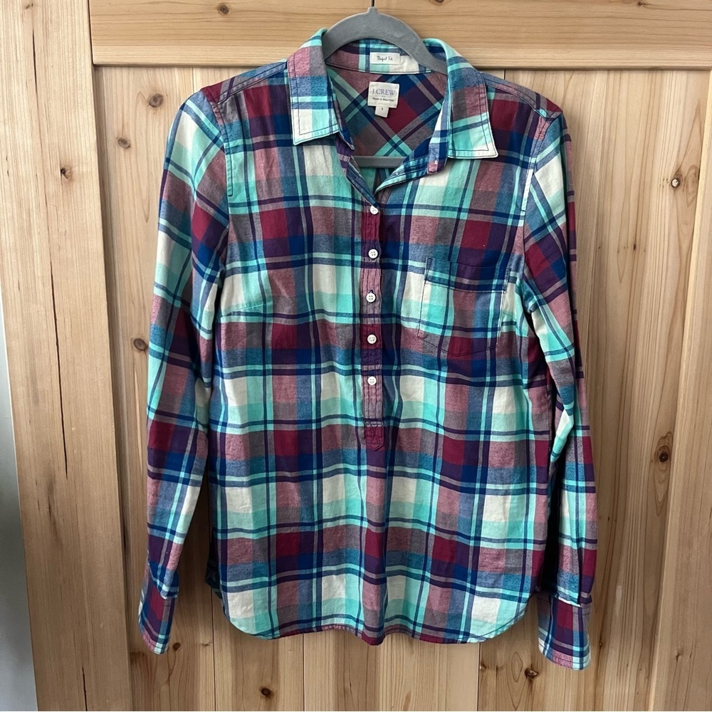 J. Crew Perfect Fit Flannel Plaid Shirt